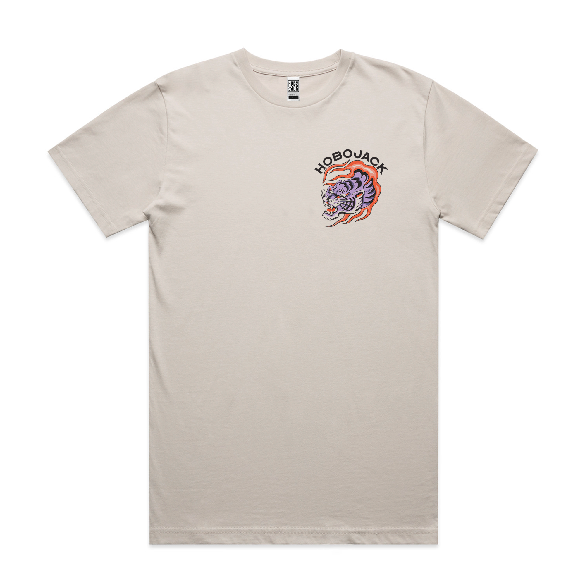 PURPLE TIGER - BONE POCKET T-SHIRT