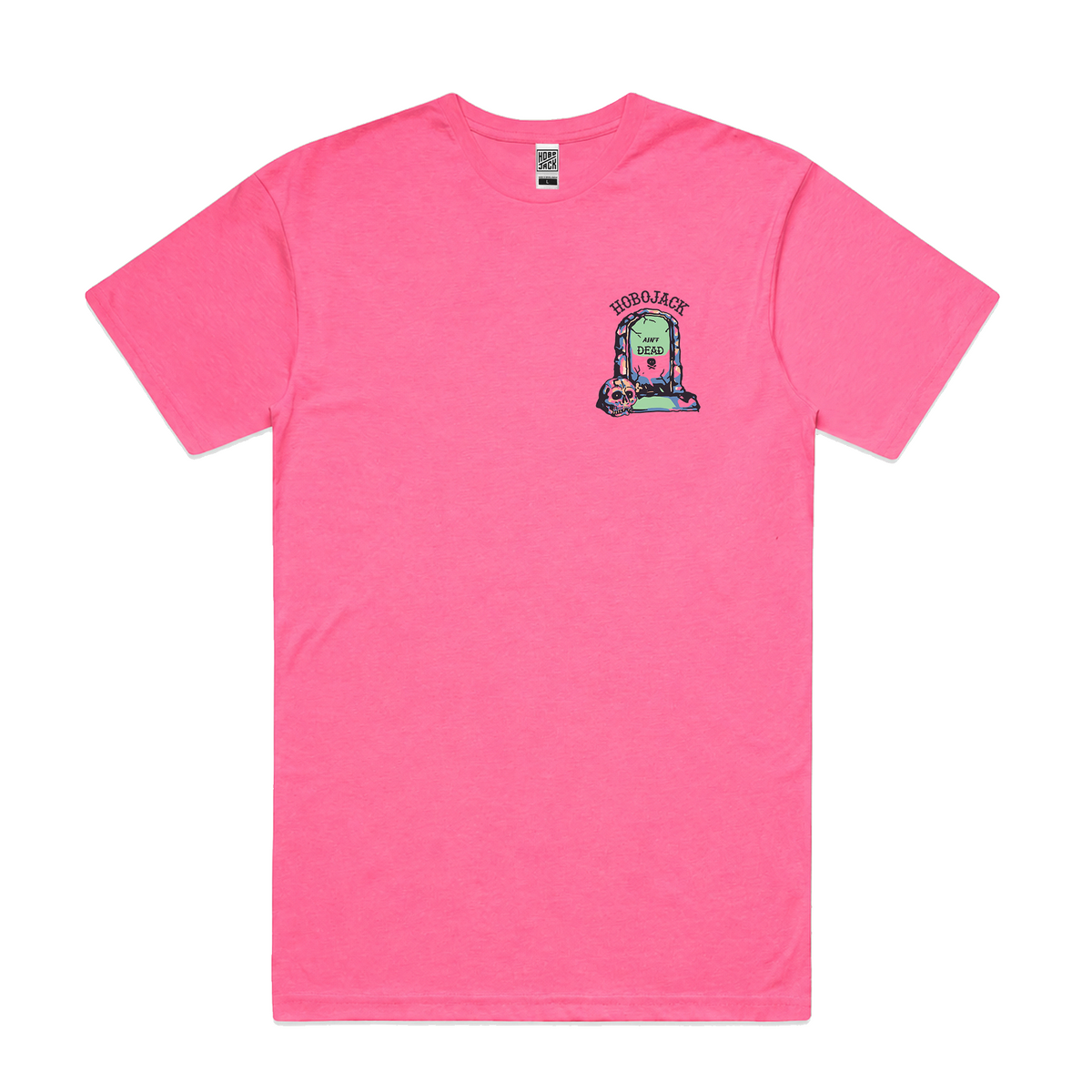 GRAVE SHIFT - BRIGHT PINK T-SHIRT