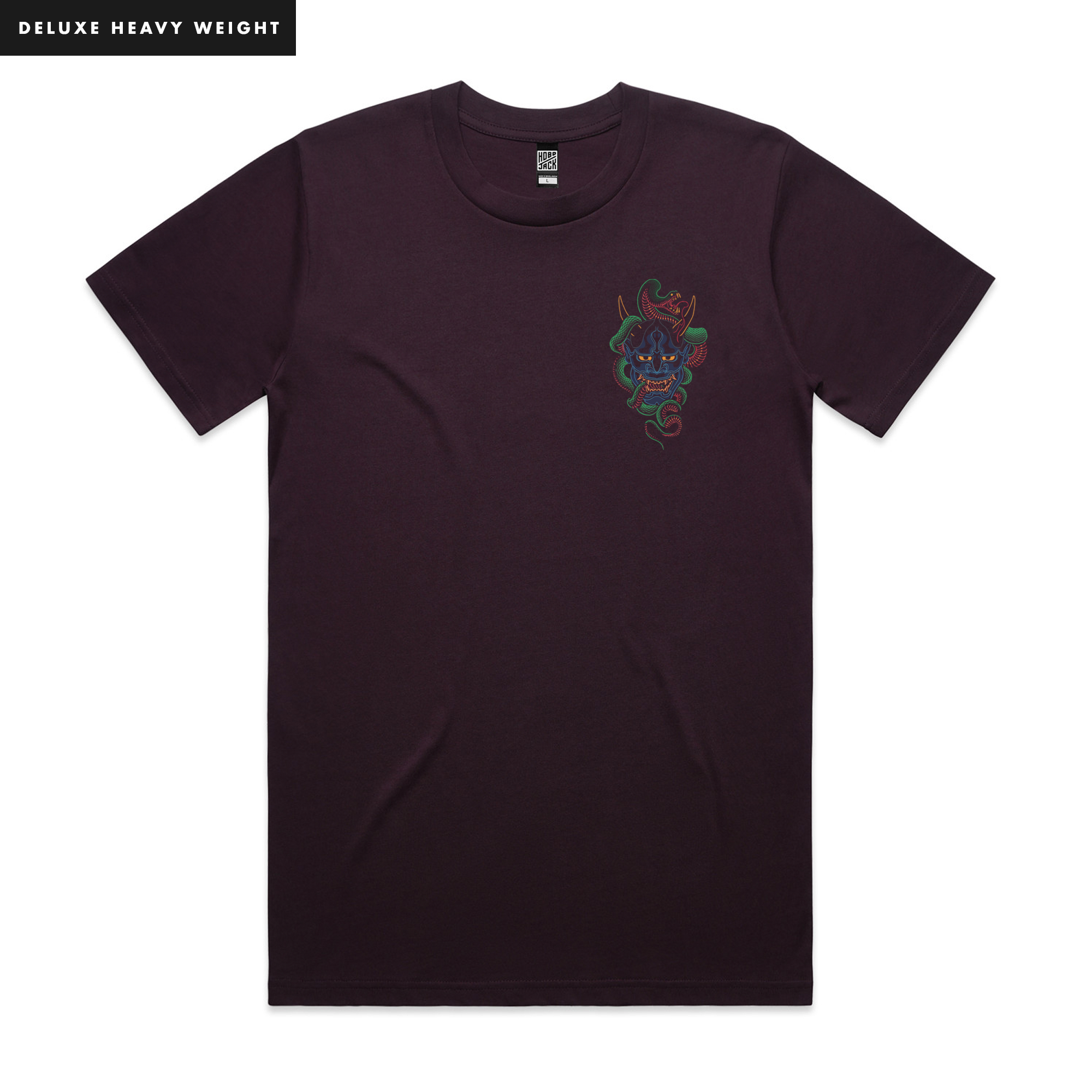 TWISTED CURSE FRONT & BACK T-SHIRT - PLUM