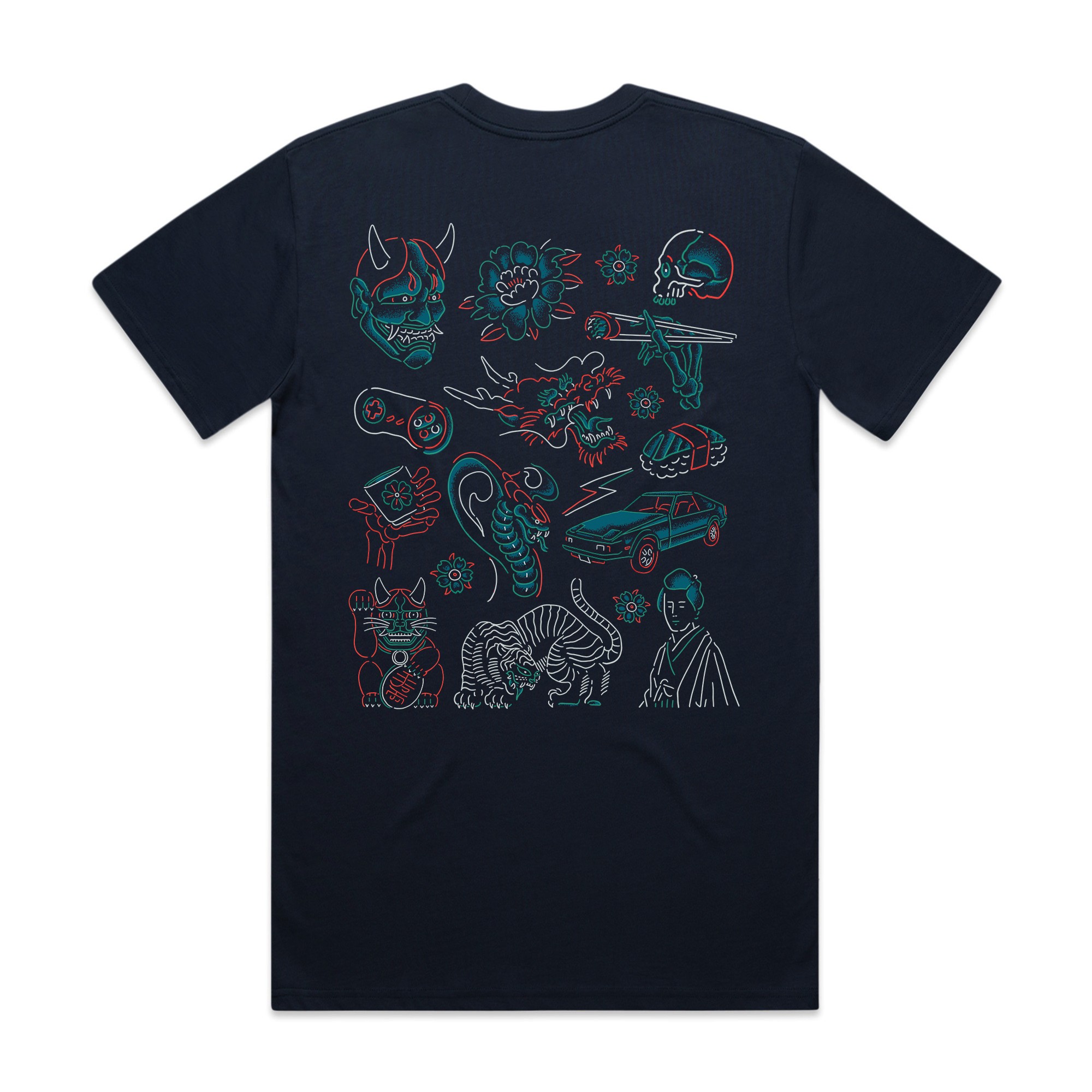 TOKYO NIGHTS - NAVY T-SHIRT