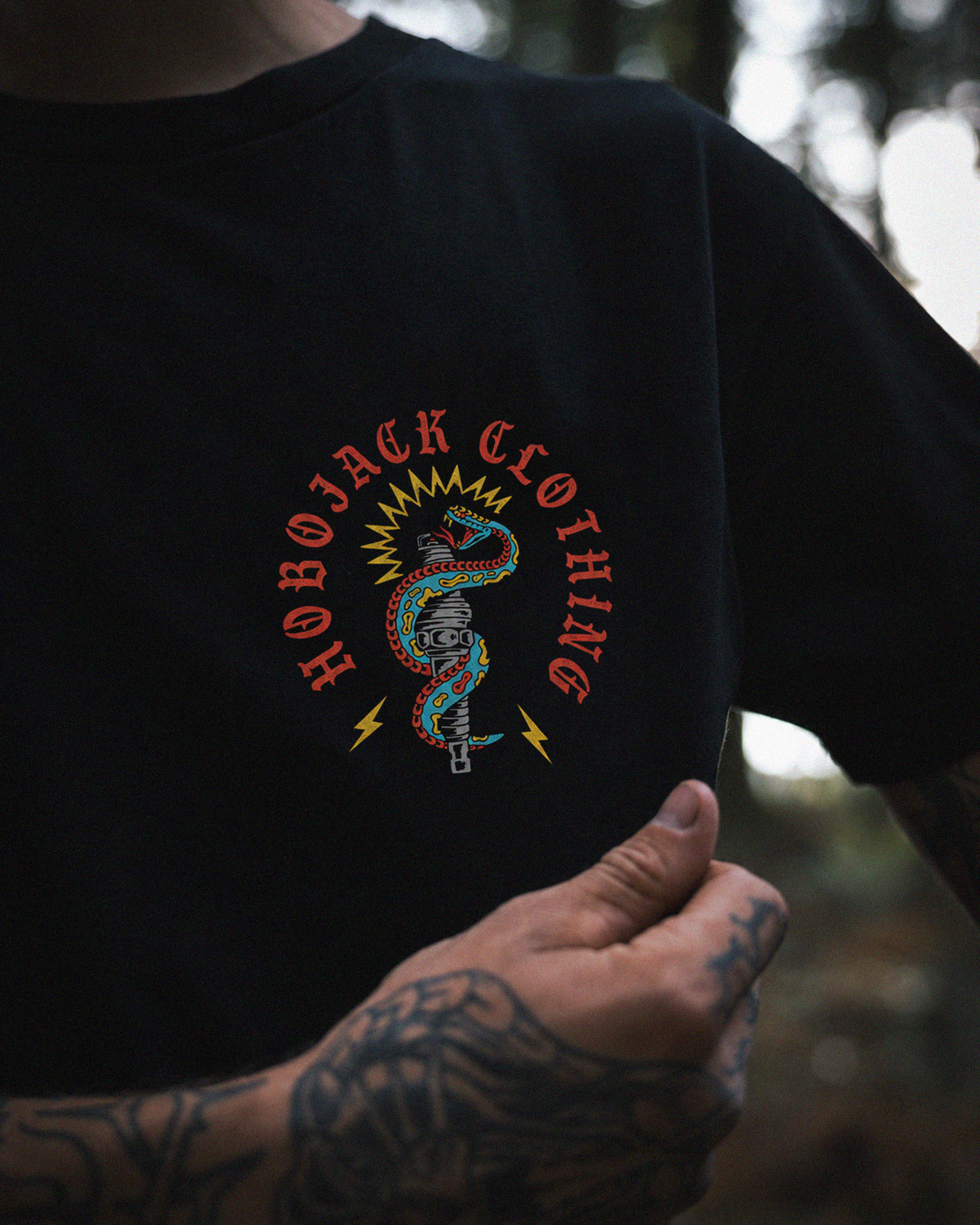 FULL THROTTLE - BLACK POCKET T-SHIRT