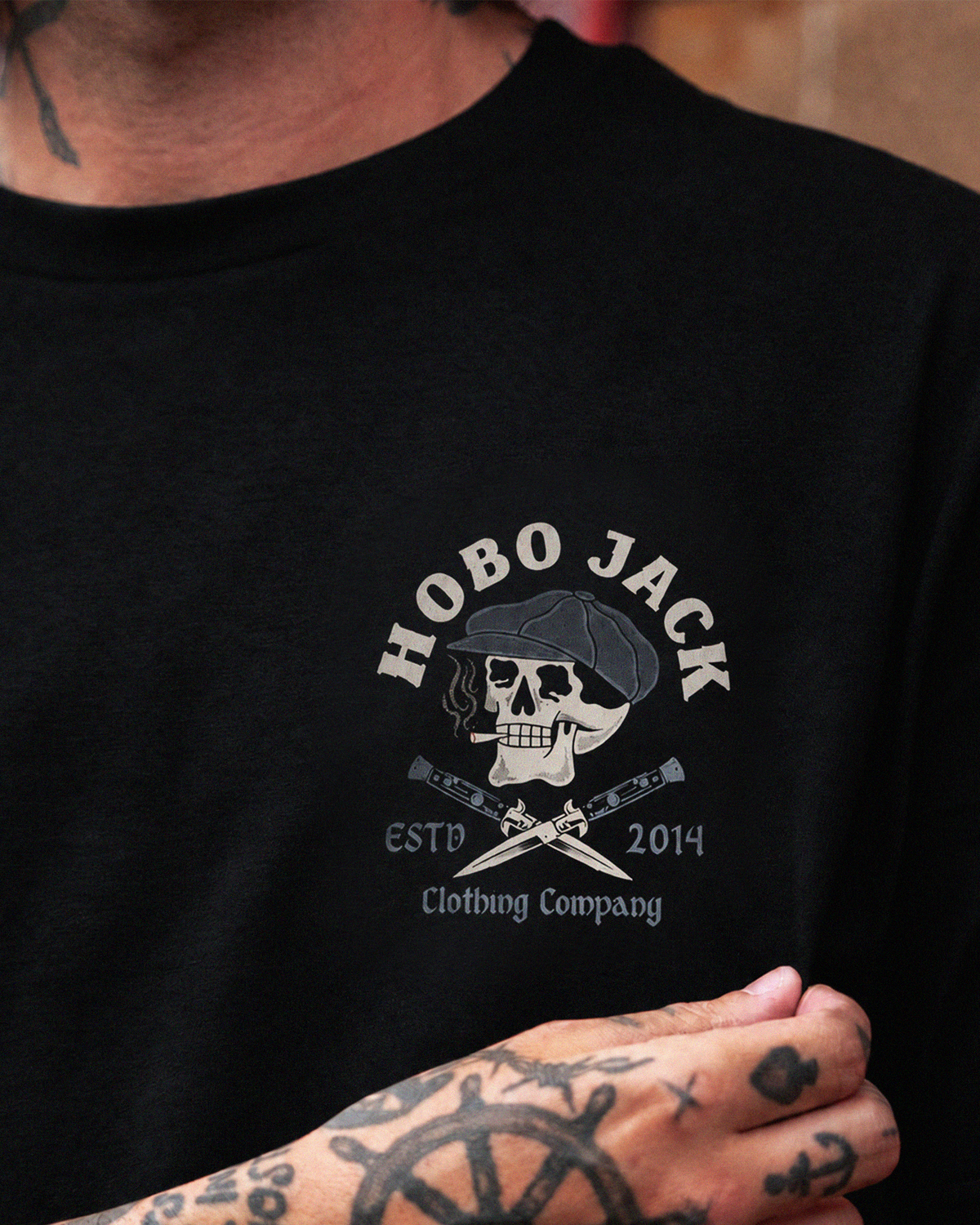 JACK THE LAD - BLACK POCKET T-SHIRT