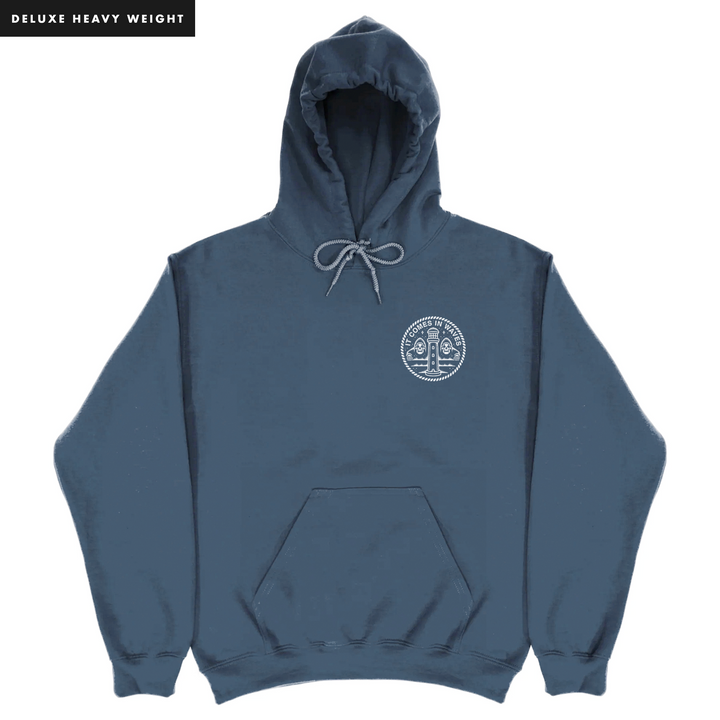 IT COMES IN WAVES - HEAVY HOODIE - PETROL