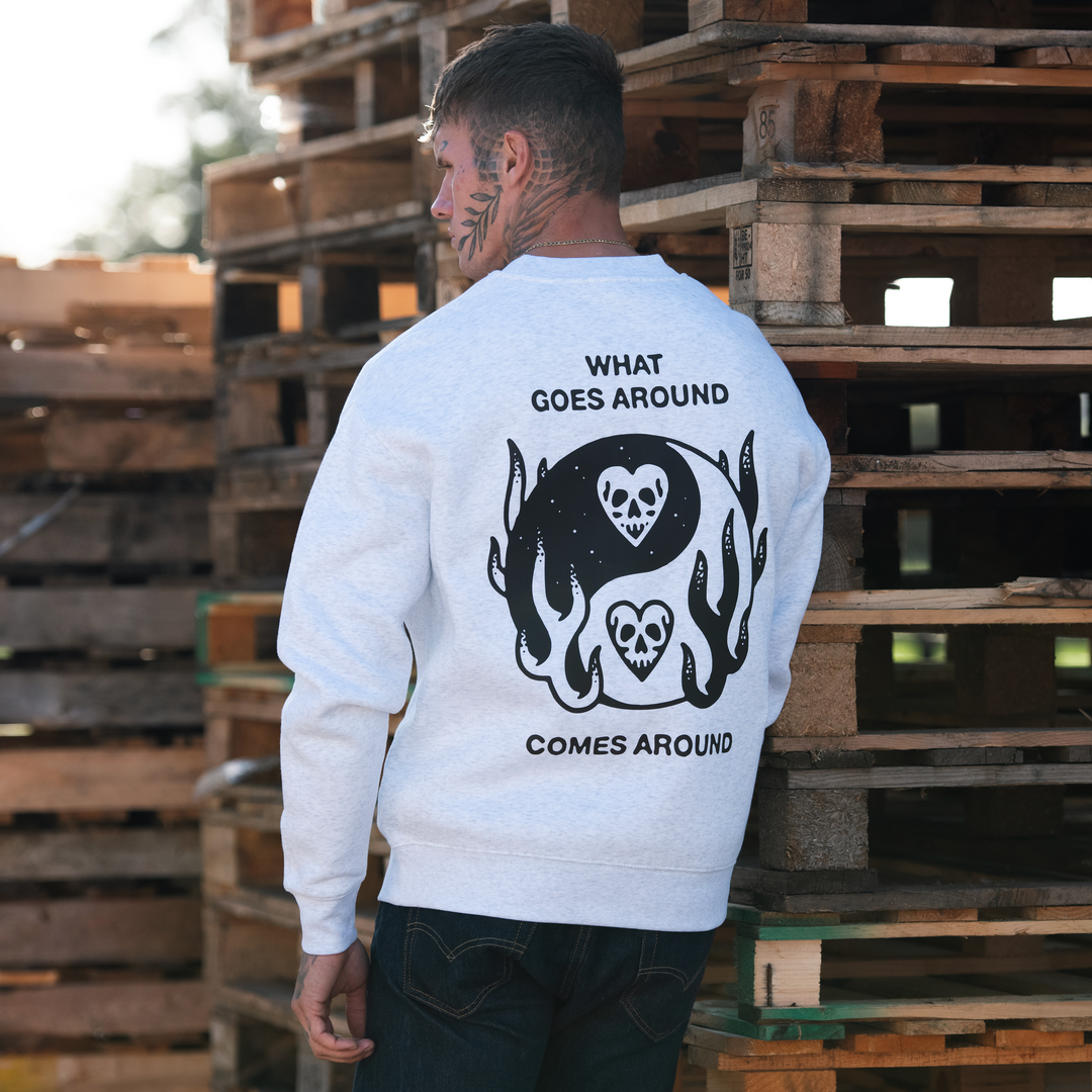 KARMA RELAX HEATHER CREW - OVERSIZED FIT