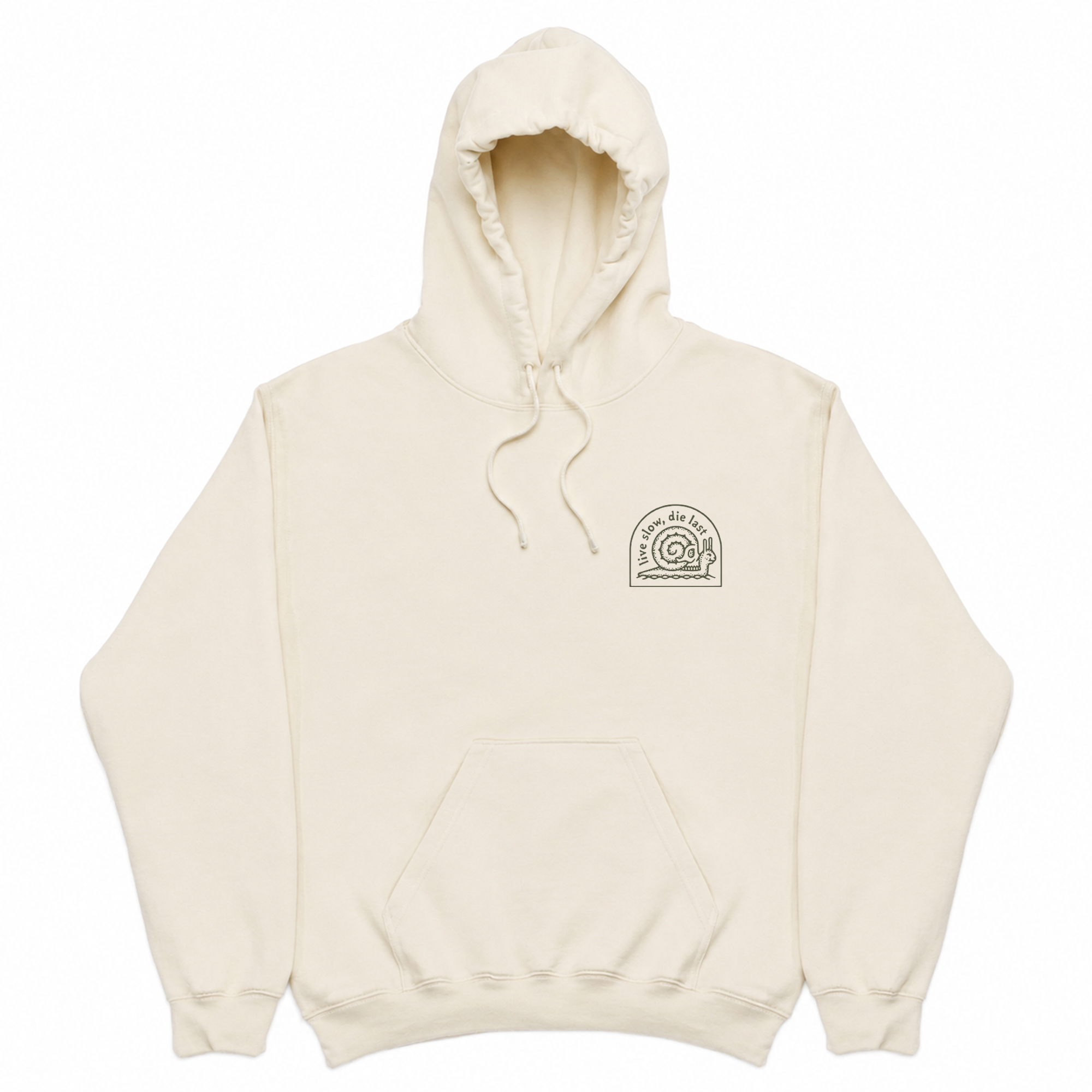 LIVE SLOW, DIE LAST HOODIE - ECRU-2