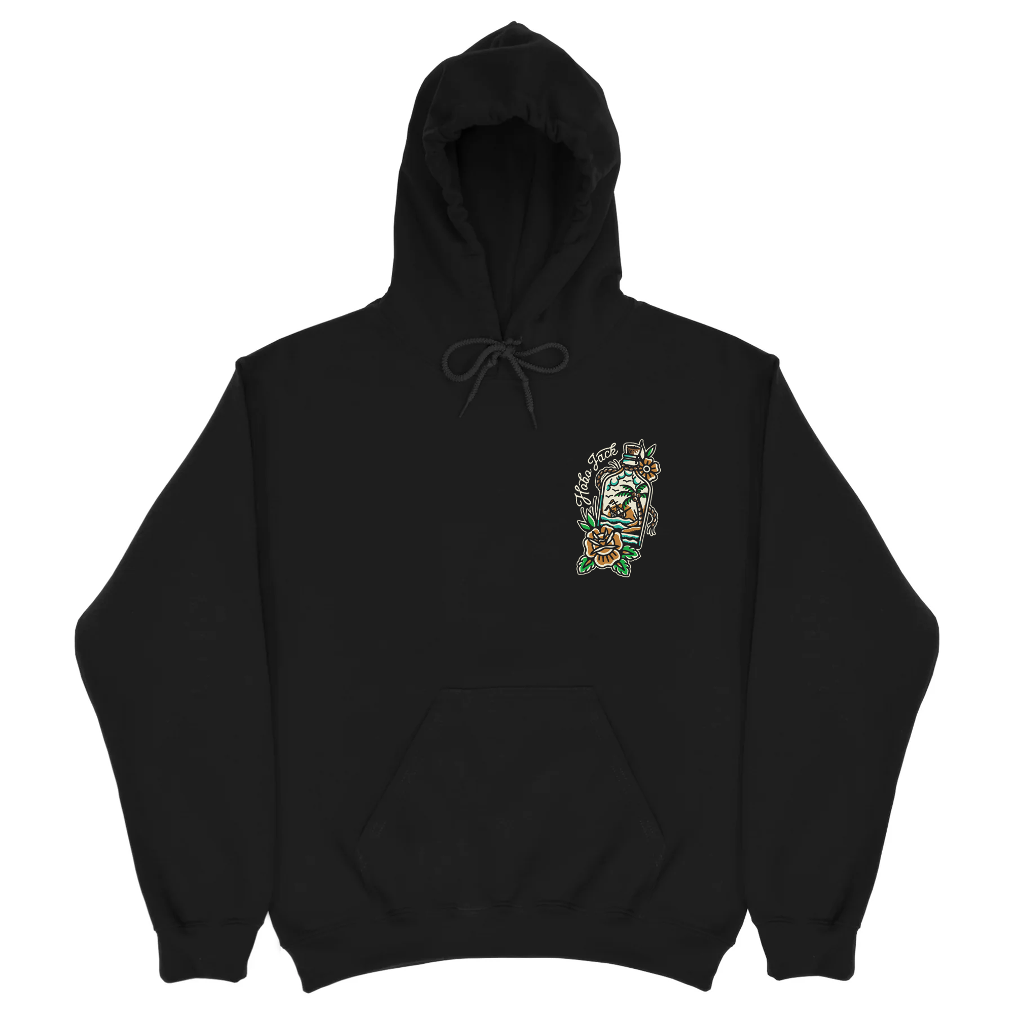 MESSAGE IN A BOTTLE DELUXE HOODIE - BLACK