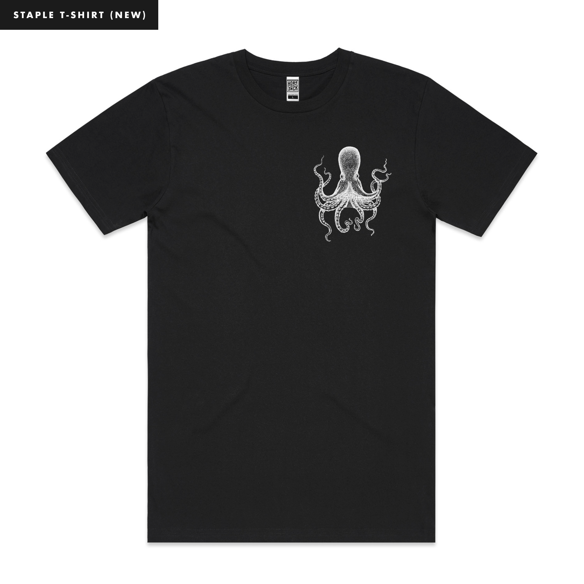 OCTOPUS TATTOO - POCKET BLACK T-Shirt  ~  BEN WILLS COLLAB-1