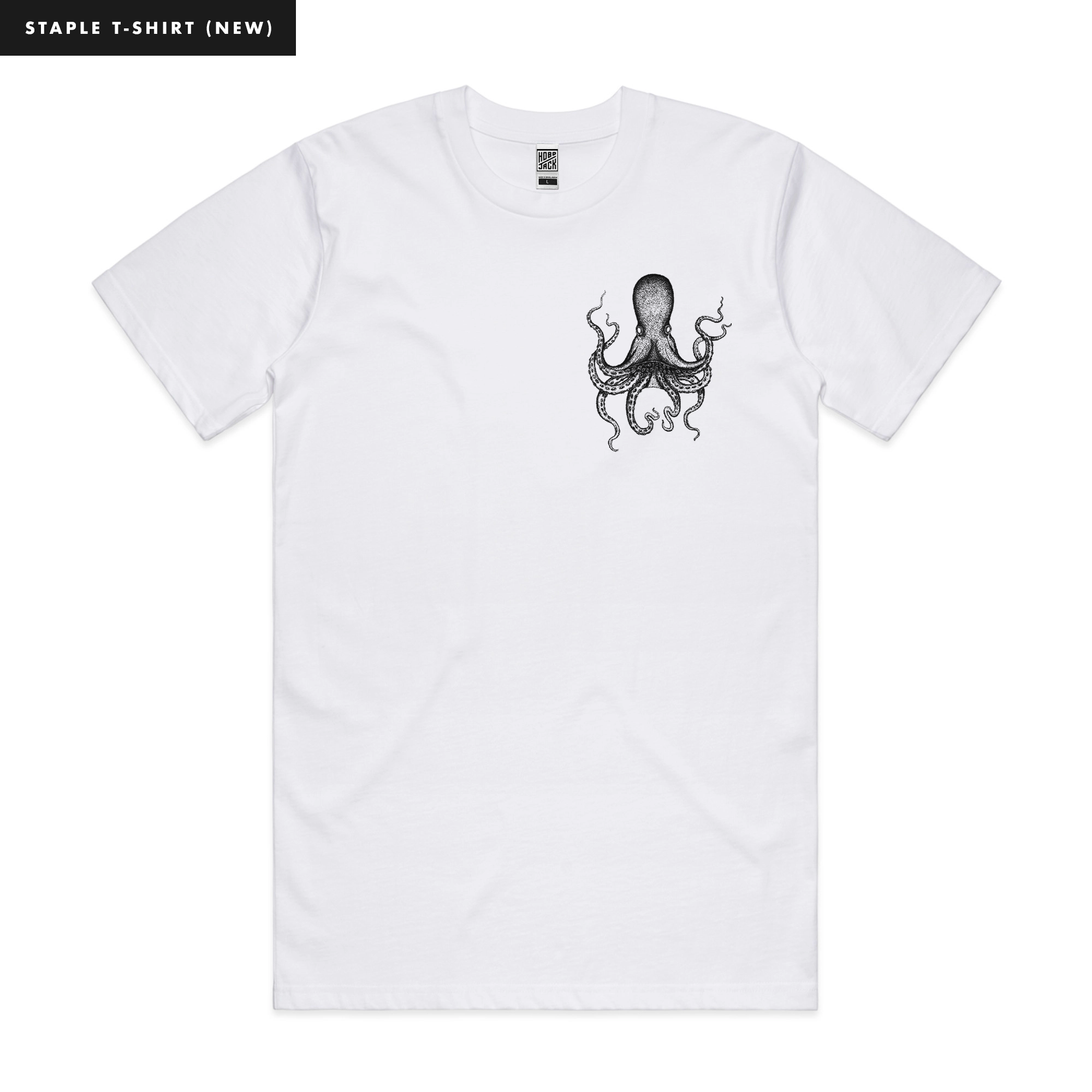 OCTOPUS TATTOO - WHITE POCKET T-SHIRT ~ BEN WILLS COLLAB-1