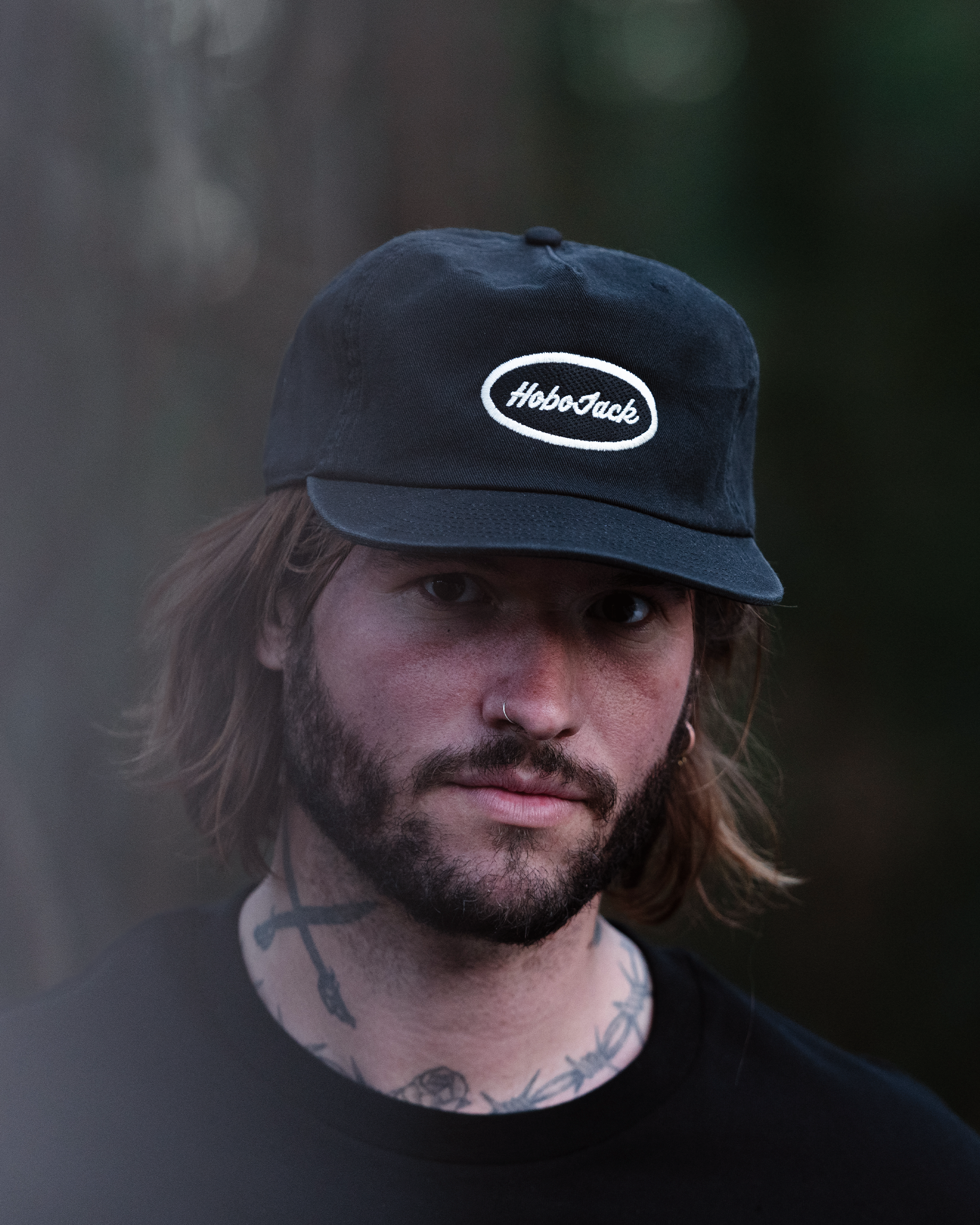 OVAL PATCH CAP - BLACK