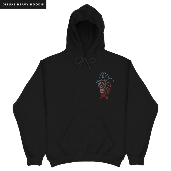 WESTERN FLASH SHEET - HEAVY HOODIE - BLACK