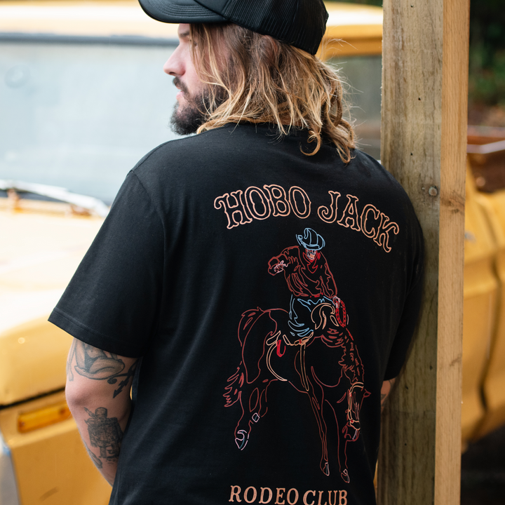 RODEO CLUB - BLACK T-SHIRT - NEW STAPLE