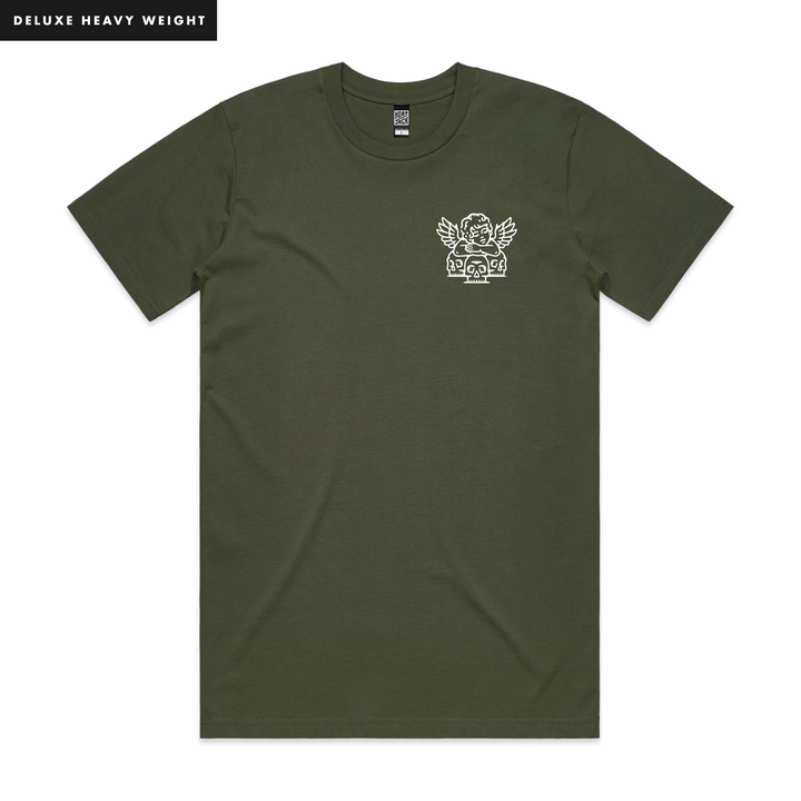 SKULL+SAINT - FRONT & BACK T-SHIRT - DELUXE HEAVY