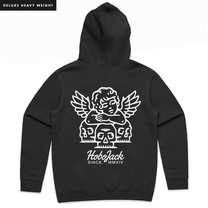 SKULL & SAINT - HEAVY HOODIE - COAL