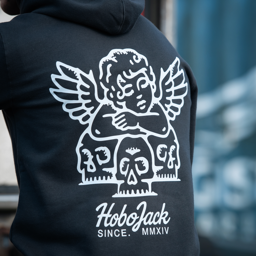 SKULL & SAINT - HEAVY HOODIE - COAL