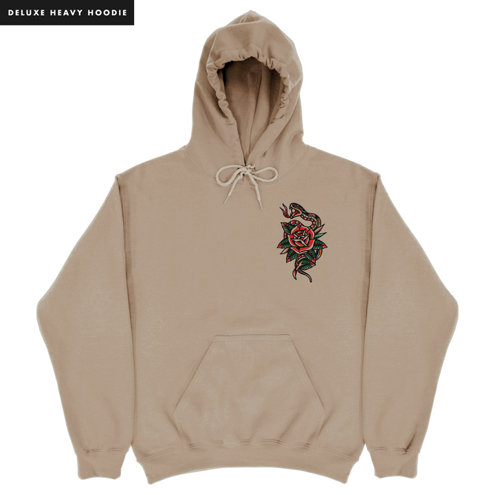 SNAKES & ROSES - HEAVY HOODIE - KHAKI