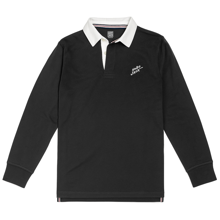 STAPLE RUGBY SHIRT - FADED BLACK