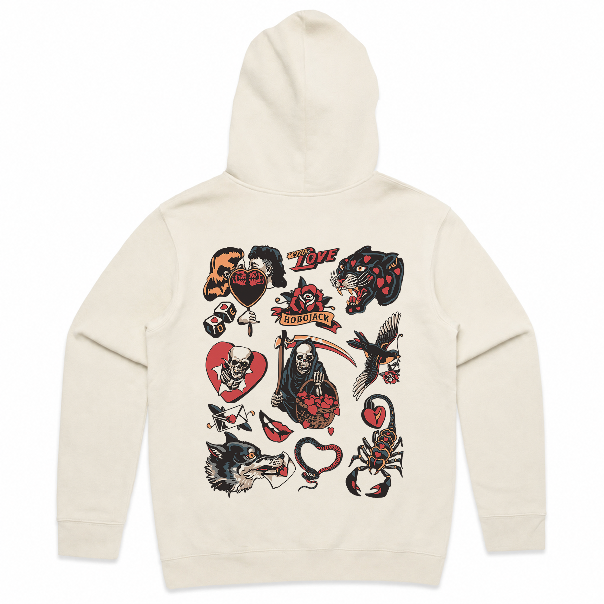 TOUGH LOVE HOODIE - ECRU-1