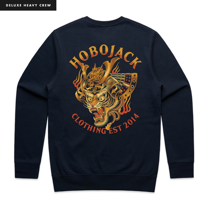 THE WAR MASK NAVY SWEATSHIRT - DELUXE HEAVY