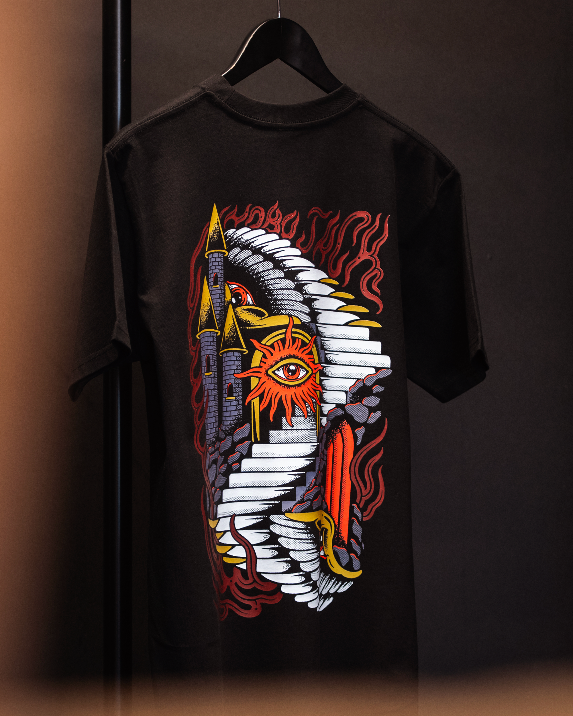 WATCHTOWER - FRONT & BACK BLACK T-SHIRT