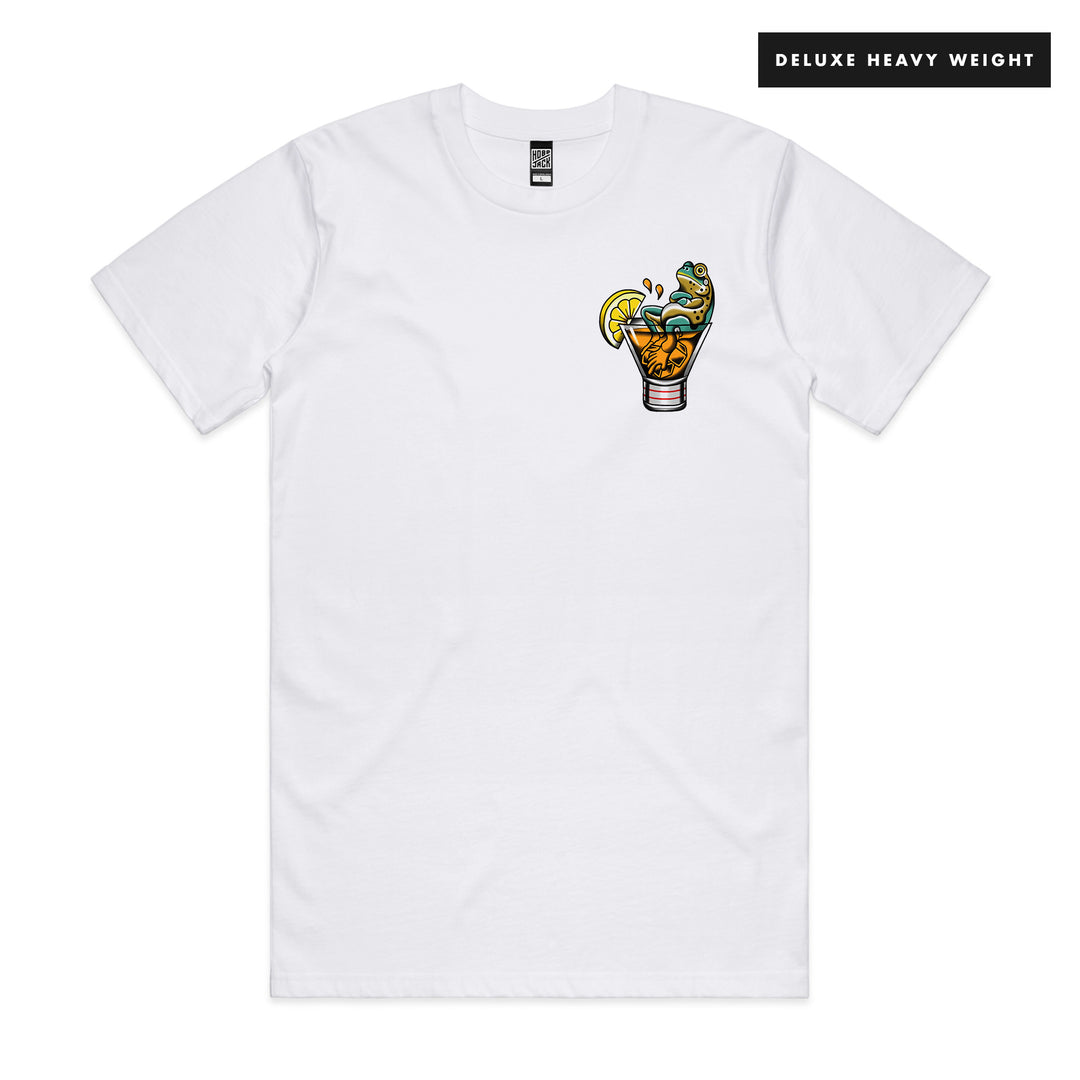 LOUNGIN FROG - WHITE POCKET T-SHIRT - HEAVY DELUXE