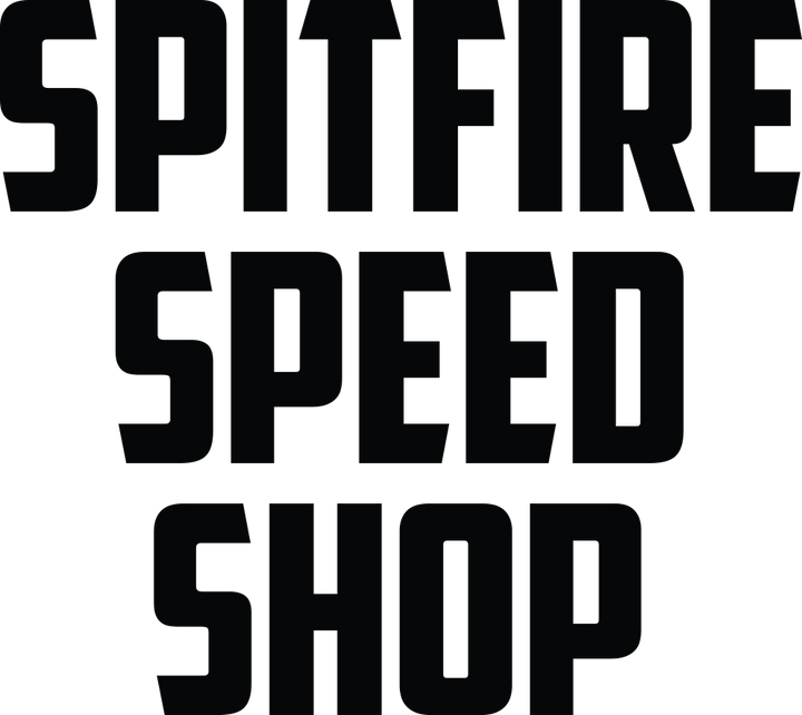 HOBO JACK X SPITFIRE SPEED SHOP - BLACK T-SHIRT -  FRONT & BACK PRINT (SSS WHITE CLASSIC) 50 LTD EDITION